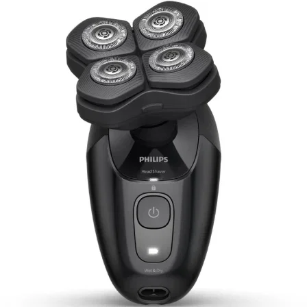 Philips Head Shaver Pro 5000 Series HS5980/15 - Afeitadora eléctrica recargable con cabezal 360°, cuchillas ComfortCut, Wet & Dry y batería de litio para hasta 60 minutos